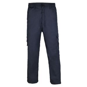 Krisp Mens Multi Pocket Cargo Trousers / Navy